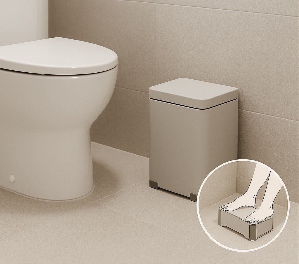 Releasy — Smart bathroom bin and toilet stool